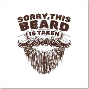 Sorry This Beard Is Taken - Retro Sketch AL Posters and Art